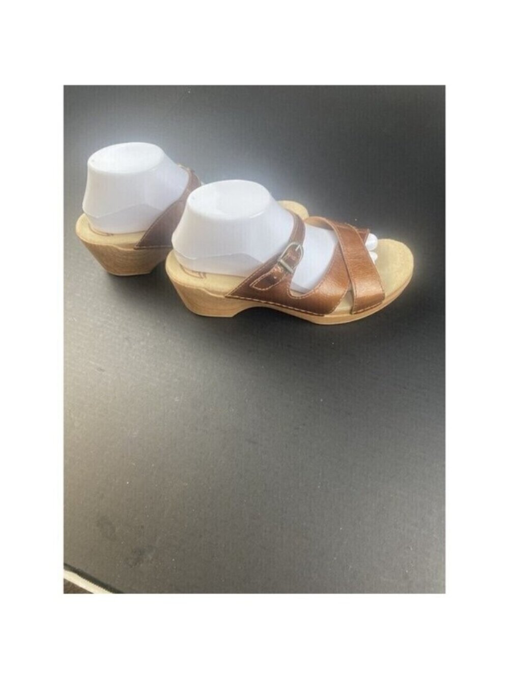Dansko Bronze Patent Leather Criss Cross Strappy Slides Sandals Clogs  Size 41 - Picture 4 of 16